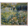  PELÍCULA ADESIVA PARA BOX FLORES - OBRA MULHER COM GUARDA SOL EM UM JARDIM DO ARTISTA RENOIR 